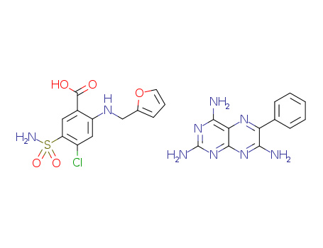 4-chloro-2-(2-furylmethylamino)-5-sulfamoyl-benzoic acid; 6-phenylpteridine-2,4,7-triamine
