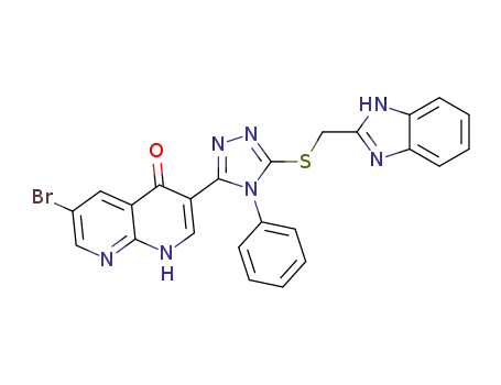 C<sub>24</sub>H<sub>16</sub>BrN<sub>7</sub>OS