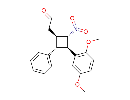 Molecular Structure of 1356935-68-6 (2-((1R,2S,3R,4R)-3-(2,5-dimethoxyphenyl)-2-nitro-4-phenylcyclobutyl)acetaldehyde)