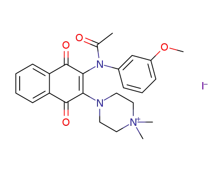 4-[3-(N-acetyl-3-methoxyphenylamino)-1,4-dioxo-1,4-dihydronaphthalen-2-yl]-1,1-dimethylpiperazinium iodide