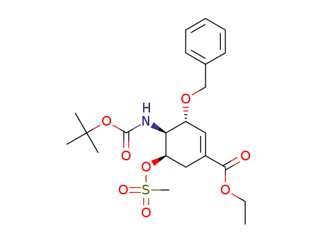 ethyl (3R,4R,5R)-3-benzoxy-4-(tert-butoxycarbonyl)amino-5-methanesulfonyloxy-1-cyclohexenecaboxylate