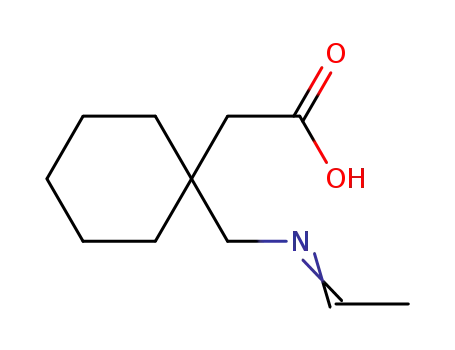 Molecular Structure of 1262837-03-5 (2-(1-((ethylideneamino)methyl)cyclohexyl)acetic acid)