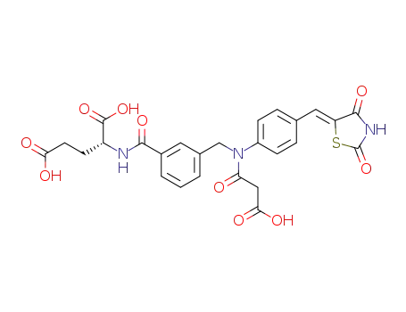 (R,Z)-2-(3-((2-carboxy-N-(4-((2,4-dioxothiazolidin-5-ylidene)methyl)phenyl)acetamido)methyl)benzamido)pentanedioic acid
