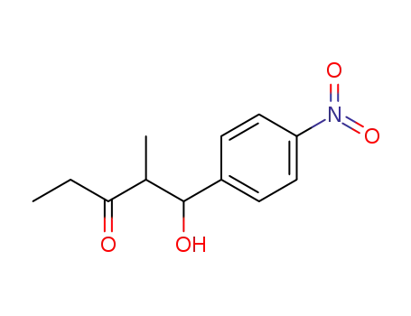 Molecular Structure of 105590-48-5 (3-Pentanone, 1-hydroxy-2-methyl-1-(4-nitrophenyl)-)