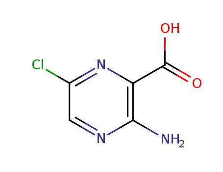 Molecular Structure of 2727-13-1 (3-amino-6-chloropyrazine-2-carboxylic acid)