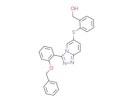 Benzenemethanol,
2-[[3-[2-(phenylmethoxy)phenyl]-1,2,4-triazolo[4,3-a]pyridin-6-yl]thio]-