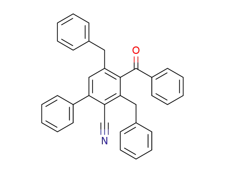 1-benzoyl-2,6-dibenzyl-3-cyano-4-phenylbenzene