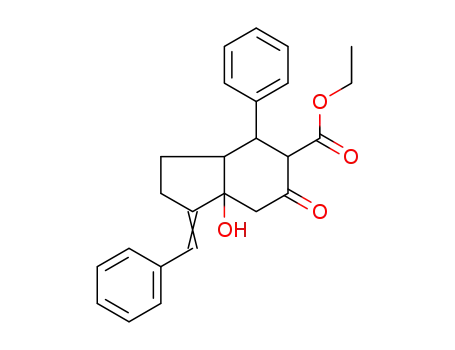 ethyl 1-benzylidene-7a-hydroxy-6-oxo-4-phenyloctahydro-1H-indene-5-carboxylate