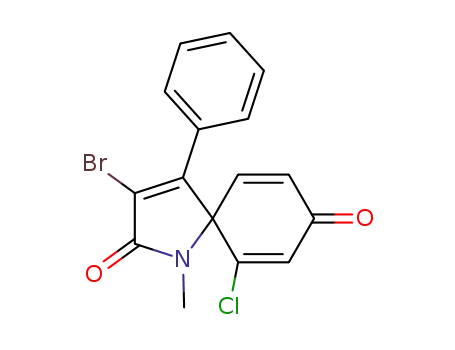 3-bromo-6-chloro-1-methyl-4-phenyl-1-azaspiro[4.5]deca-3,6,9-triene-2,8-dione