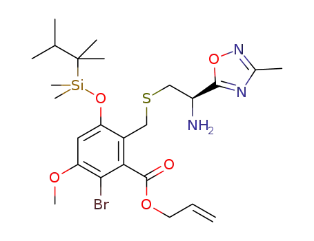 allyl 2-[(R)-2-amino-2-(3-methyl-1,2,4-oxadiazol-5-yl)ethylsulfanylmethyl]-6-bromo-3-[dimethyl(thexyl)silyloxy]-5-methoxybenzoate