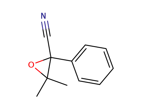 Molecular Structure of 5445-32-9 (3,3-dimethyl-2-phenyloxirane-2-carbonitrile)