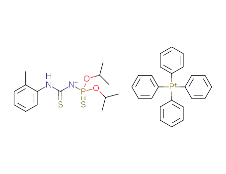 Molecular Structure of 1246609-35-7 (C<sub>14</sub>H<sub>22</sub>N<sub>2</sub>O<sub>2</sub>PS<sub>2</sub><sup>(1-)</sup>*C<sub>24</sub>H<sub>20</sub>P<sup>(1+)</sup>)