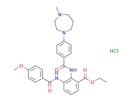 ethyl 3-[(4-methoxybenzoyl)amino]-2-{[4-(4-methyl-1,4-diazepan-1-yl)benzoyl]amino}benzoate hydrochloride