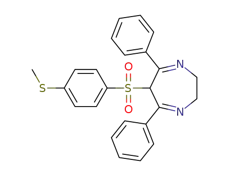 Molecular Structure of 1352051-29-6 (6-[(4-methylthio)benzenesulfonyl]-5,7-diphenyl-2,3-dihydro-1H-1,4-diazepine)
