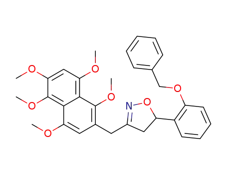 5-(2-benzyloxy-phenyl)-3-(1,4,5,6,8-pentamethoxynaphthalen-2-ylmethyl)-4,5-dihydro-isoxazole