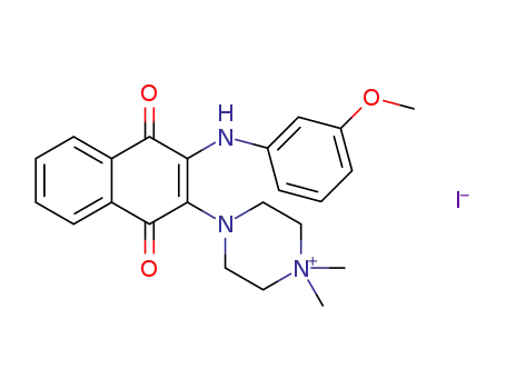 4-[3-(3-methoxyphenylamino)-1,4-dioxo-1,4-dihydronaphthalen-2-yl]-1,1-dimethylpiperazinium iodide