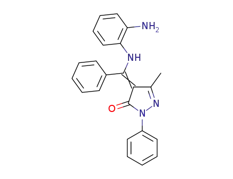 4-((2-aminophenyl)amino-(phenyl)methylene)-3-methyl-1-phenyl-1H-pyrazol-5(4H)-one