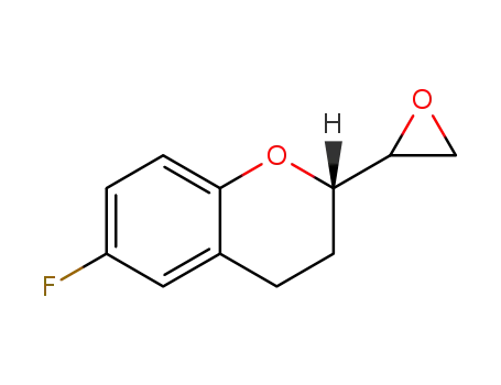 Molecular Structure of 793669-26-8 ((2R)-rel-6-Fluoro-3,4-dihydro-2-[(2S)-2-oxiranyl]-2H-1-benzopyran)