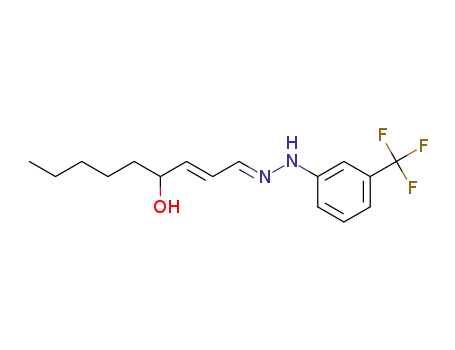 Molecular Structure of 1402134-65-9 ((1E,2E)-1-{2-[3-(trifluoromethyl)phenyl]hydrazono}non-2-en-4-ol)