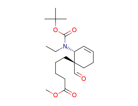 methyl 5-((1'S,2'R)-2-(ethyl(tert-butoxycarbonyl)amino)-1'-formylcyclohex-3'-enyl)pentanoate