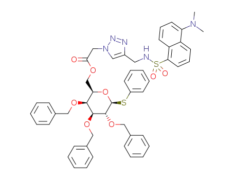 phenyl 2,3,4-tri-O-benzyl-6-O-{4-[(5-dimethylaminonaphthalene-1-sulfonylamino)methyl]-1H-1,2,3-triazol-1-yl}acetyl-1-thio-β-D-galactopyranoside