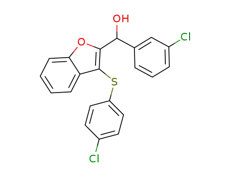 (3-chlorophenyl)(3-((4-chlorophenyl)thio)benzofuran-2-yl)methanol
