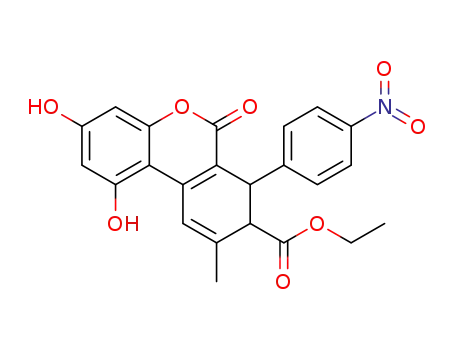 ethyl 1,3-dihydroxy-9-methyl-7-(4-nitrophenyl)-6-oxo-7,8-dihydro-6H-dibenzo[b,d]pyran-8-carboxylate