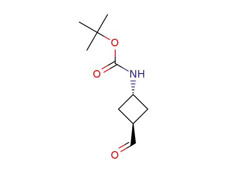 Molecular Structure of 171549-91-0 (Carbamic acid, (3-formylcyclobutyl)-, 1,1-dimethylethyl ester, cis- (9CI))