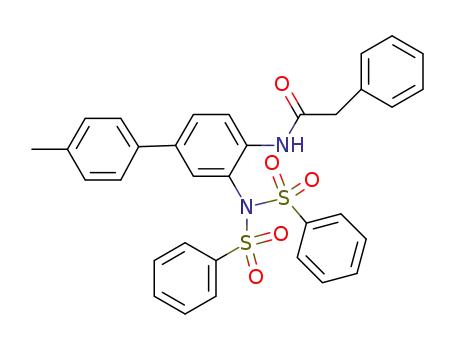 Molecular Structure of 1266338-81-1 (N-(4'-methyl-3-(N-(phenylsulfonyl)phenylsufonamido)biphenyl-4-yl)-2-phenylacetamide)