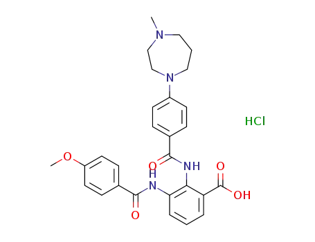 3-[(4-methoxybenzoyl)amino]-2-{[4-(4-methyl-1,4-diazepan-1-yl)benzoyl]amino}benzoic acid hydrochloride