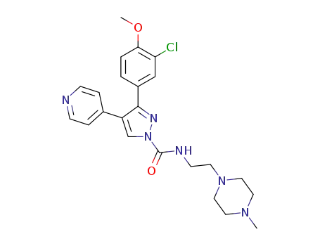 3-(3-chloro-4-methoxyphenyl)-N-(2-(4-methylpiperazin-1-yl)ethyl)-4-(pyridin-4-yl)-1H-pyrazole-1-carboxamide