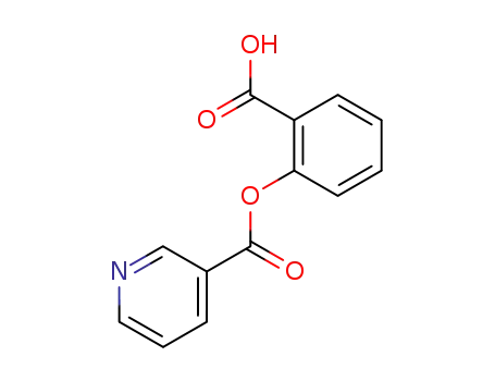 Molecular Structure of 6629-79-4 (2-[(pyridin-3-ylcarbonyl)oxy]benzoic acid)