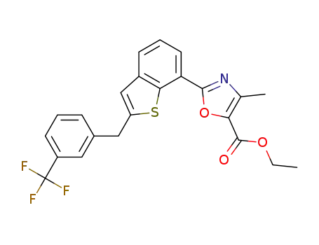 ethyl 4-methyl-2-[2-[3-(trifluoromethyl)benzyl]-1-benzothiophen-7-yl]-1,3-oxazole-5-carboxylate