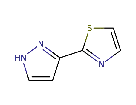 Molecular Structure of 166196-73-2 (2-(1H-pyrazol-5-yl)thiazole)