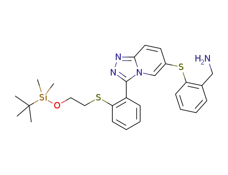1-{2-[(3-{2-[(2-{[tert-butyl(dimethyl)silyl]oxy}ethyl)thio]-phenyl}[1,2,4]triazolo[4,3-a]pyridin-6-yl)thio]phenyl}methanamine
