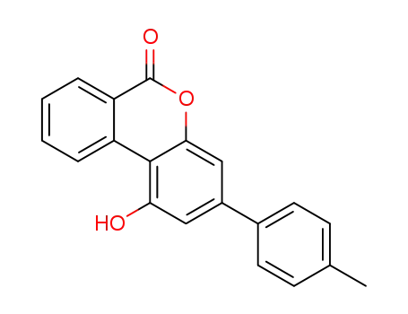 Molecular Structure of 1372610-97-3 (1-hydroxy-3-p-tolyl-6H-benzo[c]chromen-6-one)