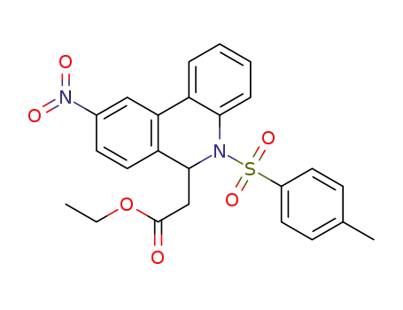 ethyl 2-(5,6-dihydro-9-nitro-5-tosylphenanthridin-6-yl)acetate