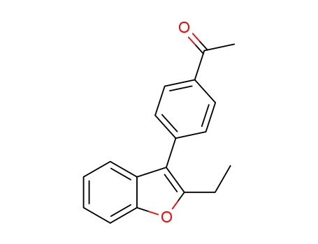 Molecular Structure of 1227008-56-1 (1-[4-(2-ethylbenzofuran-3-yl)phenyl]ethanone)