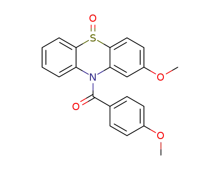 Molecular Structure of 1309924-90-0 (2-methoxy-10-(4-methoxybenzoyl)-10H-phenothiazine-5-oxide)