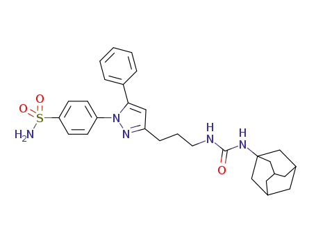 4-{3-[3-(3-adamantan-1-yl-ureido)-propyl]-5-phenyl-pyrazol-1-yl}-benzenesulfonamide