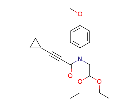 Molecular Structure of 1383129-51-8 (3-cyclopropyl-N-(2,2-diethoxyethyl)-N-(4-methoxyphenyl)propiolamide)