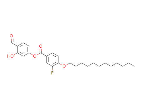 Molecular Structure of 1363404-49-2 (4-formyl-3-hydroxyphenyl 4-n-dodecyloxy-3-fluorobenzoate)