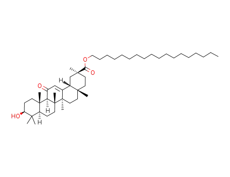 Molecular Structure of 13832-70-7 (Olean-12-en-29-oicacid, 3-hydroxy-11-oxo-, octadecyl ester, (3b,20b)-)