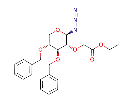 ethyl 2-((2R,3R,4S,5R)-2-azido-4,5-bis(benzyloxy)-tetrahydro-2H-pyran-3-yloxy)acetate