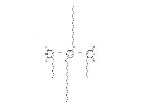 1,1'-hexyl-6,6'-[(1,4-bis(dodecyloxy)-2,5-phenylene)diethynyl]bisuracil