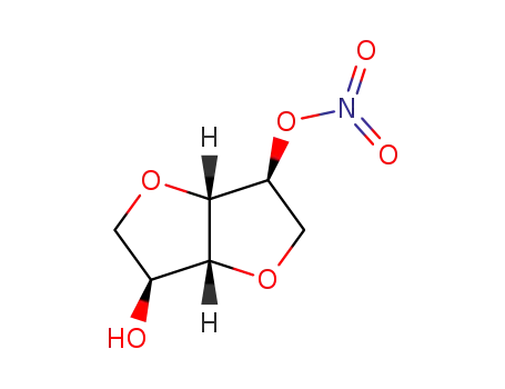 Molecular Structure of 16908-91-1 (1,4:3,6-dianhydro-2-O-nitro-L-iditol)