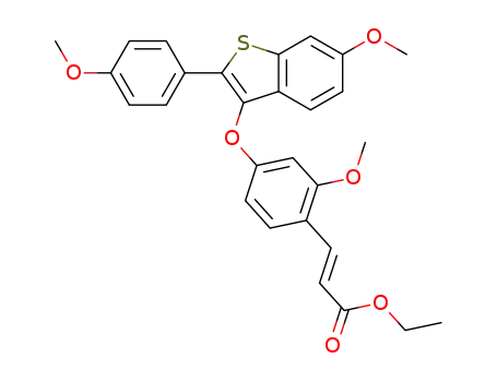 (E)-ethyl 3-(2-methoxy-4-((6-methoxy-2-(4-methoxyphenyl)benzo[b] thiophen-3-yl)oxy)phenyl)acrylate