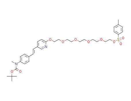 (E)-14-(5-(4-(tert-butoxycarbonyl(methyl)amino)styryl)pyridin-2-yloxy)-3,6,9,12-tetraoxatetradecyl 4-methylbenzenesulfonate
