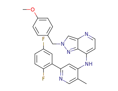 N-(2-(2,5-difluorophenyl)-5-methylpyridin-4-yl)-2-(4-methoxybenzyl)-2H-pyrazolo[4,3-b]pyridin-7-amine