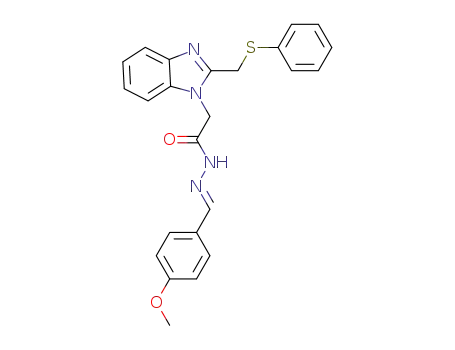 N'-(4-methoxybenzylidene)-2-(2-(phenylthiomethyl)-1H-benzo[d]imidazol-1-yl)acetohydrazide